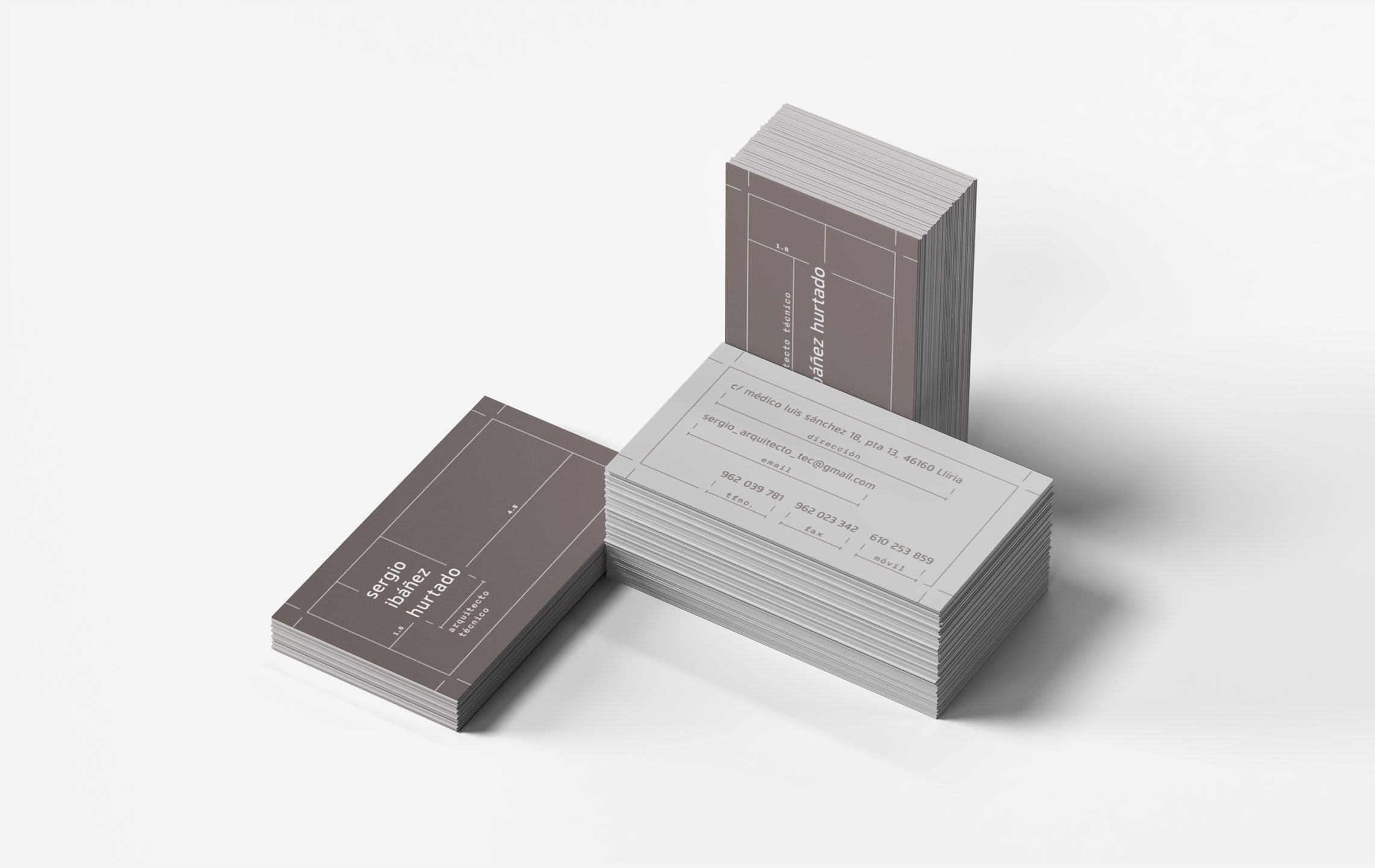 Original business card design for an architect